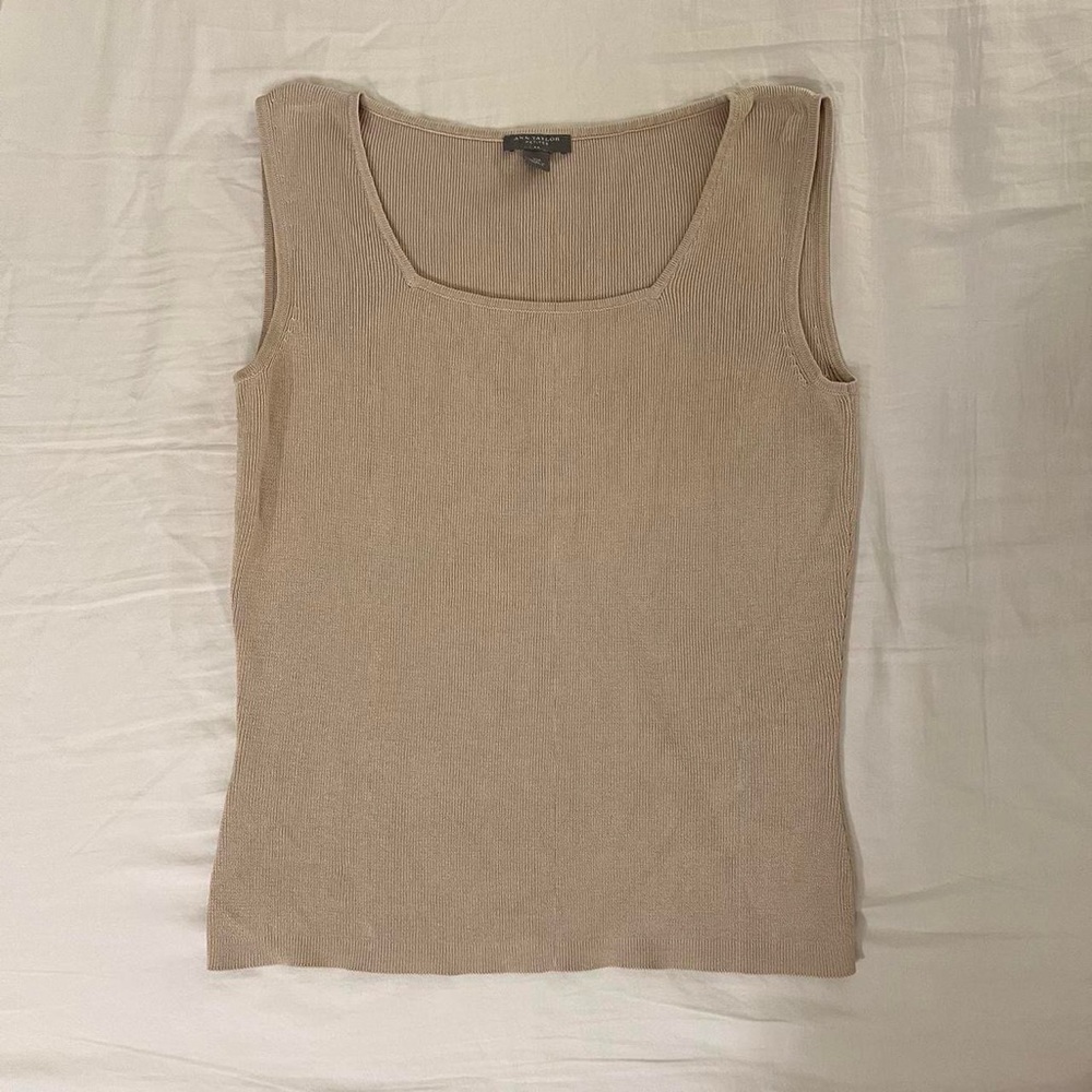 Elegant Beige Sleeveless Top